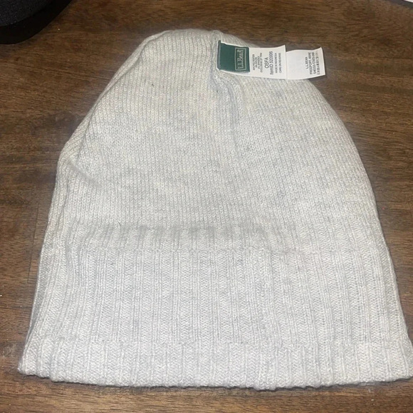 Ll bean light gray ribbed stocking cap hat unisex men’s women’s winter - Picture 5 of 6